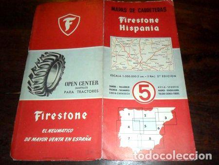 Mapas contempor&acirc;neos: antiguo mapa plano firestone hispania 5 espana carretera