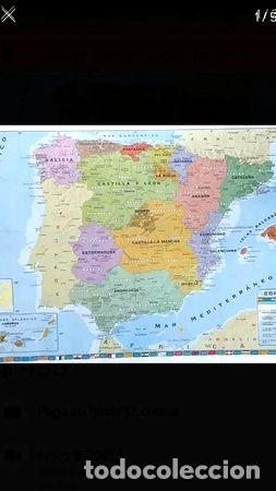 Mapas contempor&acirc;neos: mapa mural de espana