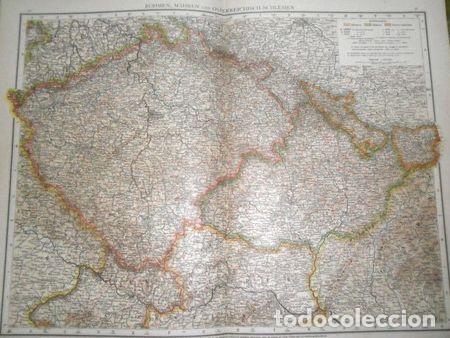 Mapas contempor&acirc;neos: mapa plano 1893 moravia bohemia silesia austriaca bohmen mh