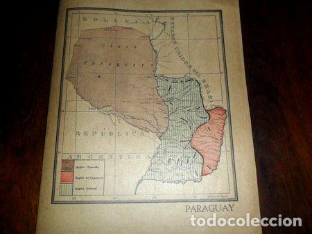 Mappe contemporanee: antiguo mapa plano paraguay paraguayo dibujo floreal rossi
