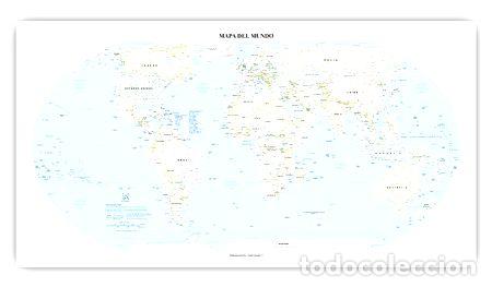 Mapas contempor&acirc;neos: mapamundi planisferio politico 116cmx61cm