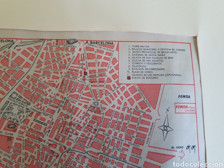Mapas contempor&aacute;neos: Mapa plano vintage de Castellon - Foto 2
