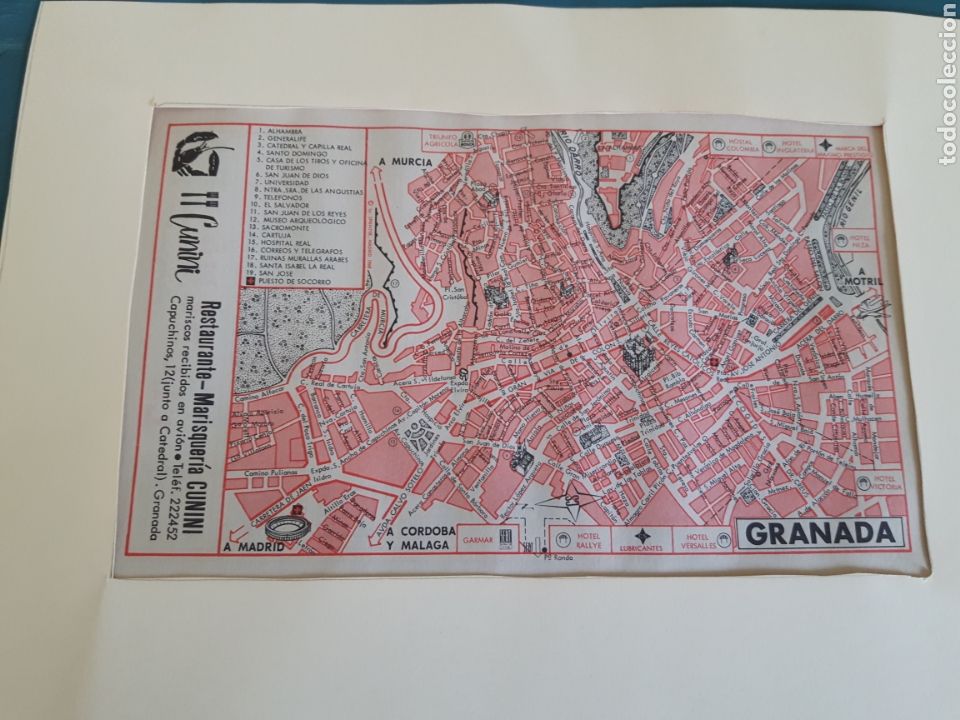 Mapas contempor&aacute;neos: Mapa plano vintage de Granada - Foto 3