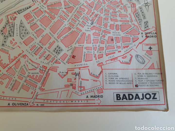 Mapas contempor&aacute;neos: Mapa plano vintage Badajoz - Foto 2