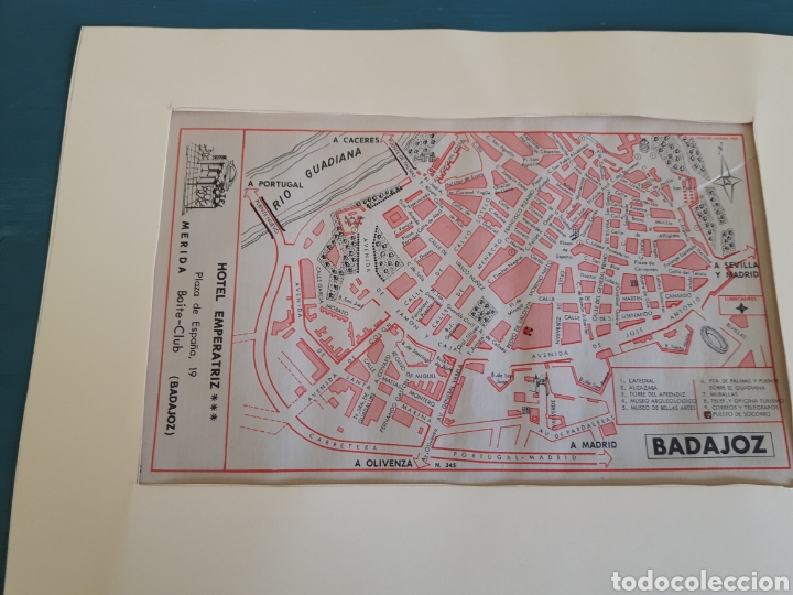 Mapas contempor&aacute;neos: Mapa plano vintage Badajoz - Foto 1
