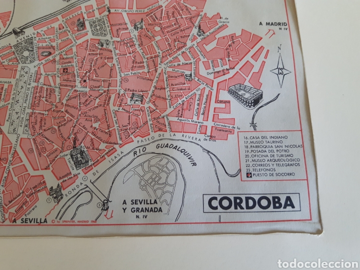 Mapas contempor&aacute;neos: Mapa plano vintage de Cordoba - Foto 3