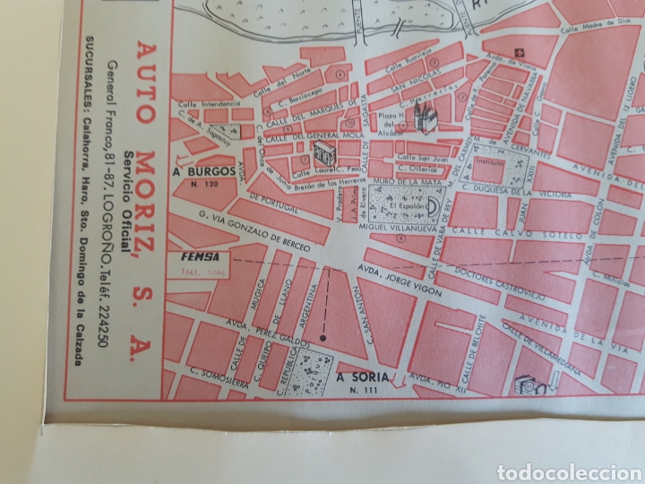 Mapas contempor&aacute;neos: Mapa plano vintage Logro&ntilde;o - Foto 2