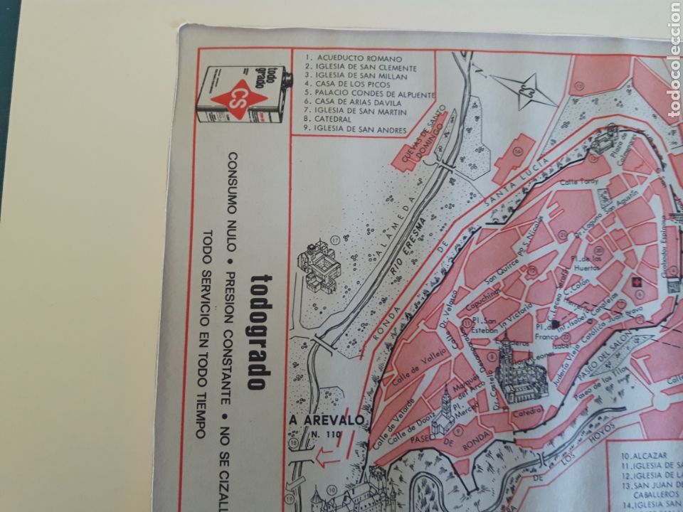 Mapas contempor&aacute;neos: Mapa plano vintage de Segovia - Foto 2