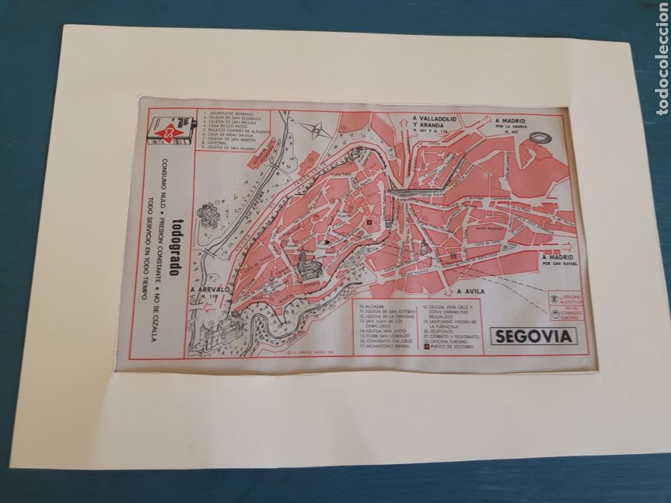 Mapas contempor&aacute;neos: Mapa plano vintage de Segovia - Foto 1