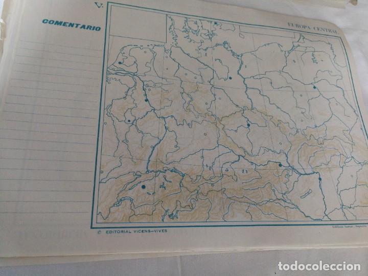 Mapas contempor&aacute;neos: ANTIGUO MAPA MUDO 1965,VICENS VIVES, EUROPA CENTRALSIN USO.