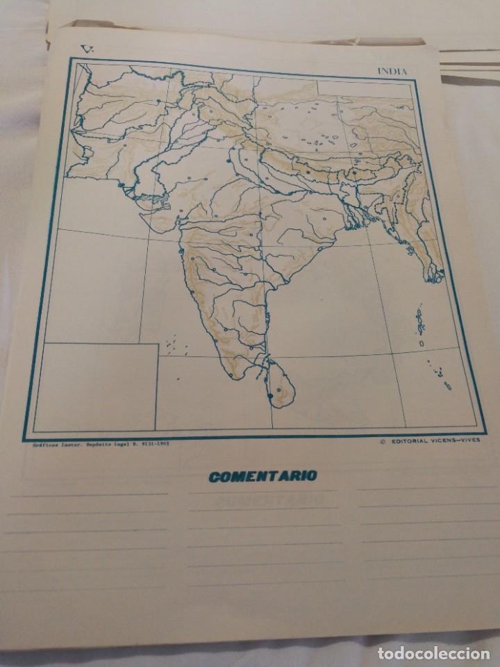 Mapas contempor&acirc;neos: ANTIGUO MAPA MUDO 1965,VICENS VIVES, INDIA SIN USO.