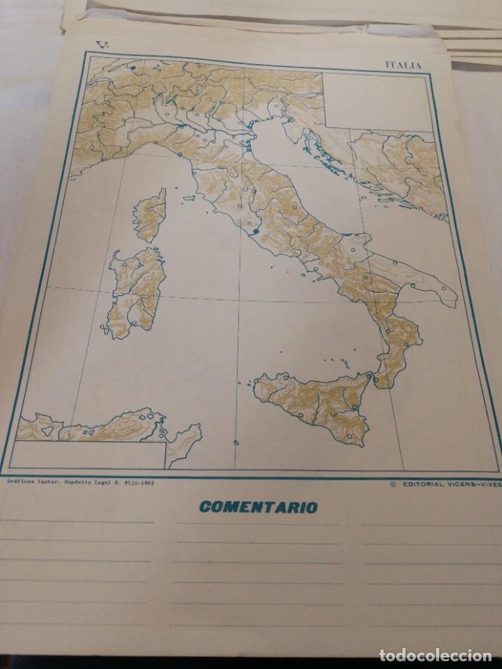 Mapas contempor&acirc;neos: ANTIGUO MAPA MUDO 1965,VICENS VIVES, ITALIA SIN USO.