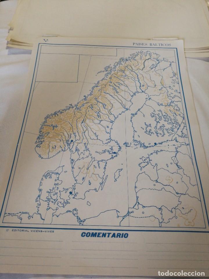 Mapas contempor&aacute;neos: ANTIGUO MAPA MUDO 1965,VICENS VIVES,PA&Iacute;SES B&Aacute;LTICOS SIN USO.