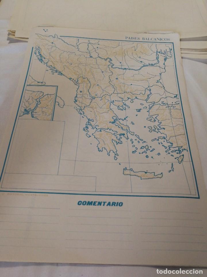 Mapas contempor&aacute;neos: ANTIGUO MAPA MUDO 1965,VICENS VIVES, PA&Iacute;SES BALC&Aacute;NICOS SIN USO.