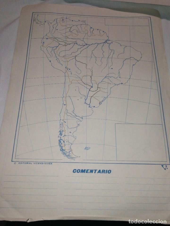 Mapas contempor&aacute;neos: ANTIGUO MAPA MUDO 1965,VICENS VIVES, AMERICA DEL SUR SIN USO.