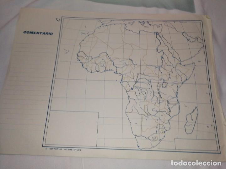 Mapas contempor&aacute;neos: ANTIGUO MAPA MUDO 1965,VICENS VIVES, AFRICA SIN USO.