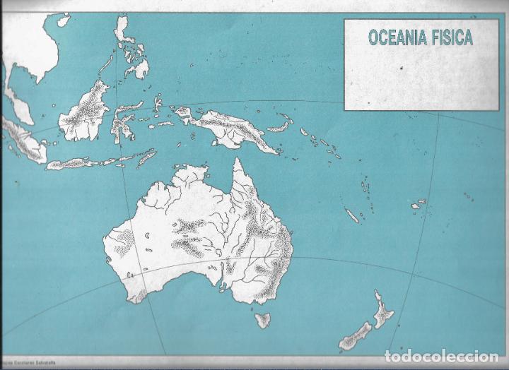 Mapas contempor&aacute;neos: MAPAS MUDOS ESCOLARES - SALVATELLA - OCEANIA FISICA