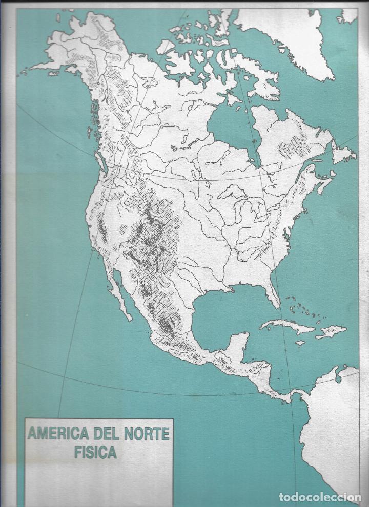 Mapas contempor&aacute;neos: MAPAS MUDOS ESCOLARES - SALVATELLA - AMERICA DEL NORTE FISICA