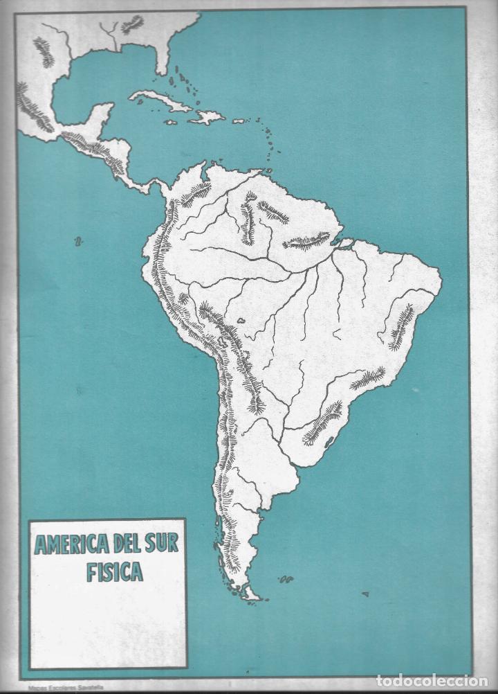 Mapas contempor&aacute;neos: MAPAS MUDOS ESCOLARES - SALVATELLA - AMERICA DEL SUR FISICA