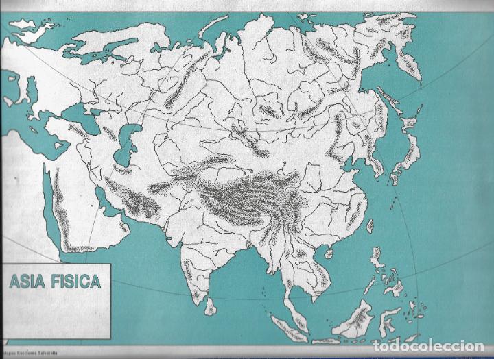 Mapas contempor&aacute;neos: MAPAS MUDOS ESCOLARES - SALVATELLA - ASIA FISICA