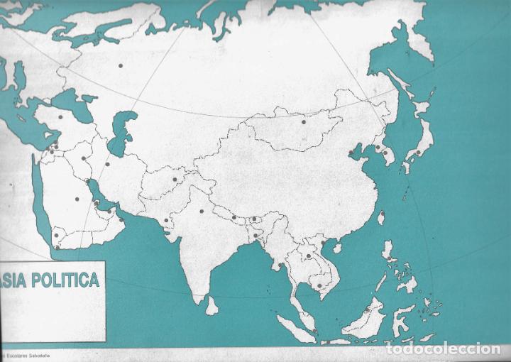 Mapas contempor&aacute;neos: MAPAS MUDOS ESCOLARES - SALVATELLA - ASIA POLITICA
