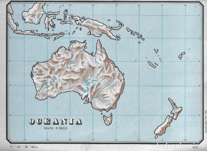 Mapas contempor&aacute;neos: MAPAS MUDOS ESCOLARES - iv - OCEANIA FISICA