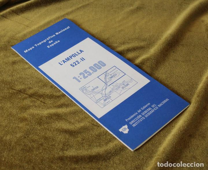 Zeitgen&ouml;ssische Karten: Mapa topogr&aacute;fico nacional de Espa&ntilde;a, L'Ampolla 522-II, Escala 1:25.000,1985