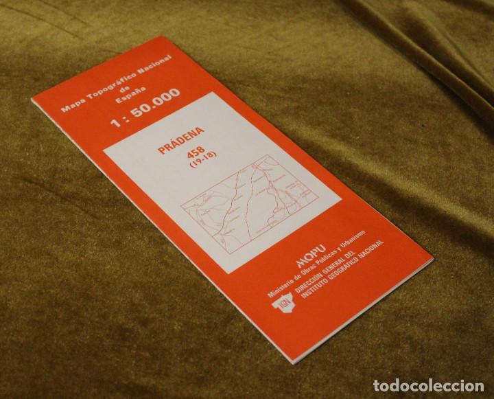 Mappe contemporanee: Mapa topogr&aacute;fico nacional de Espa&ntilde;a, Pradena 458 (19-18) Escala 1:50.000,1989