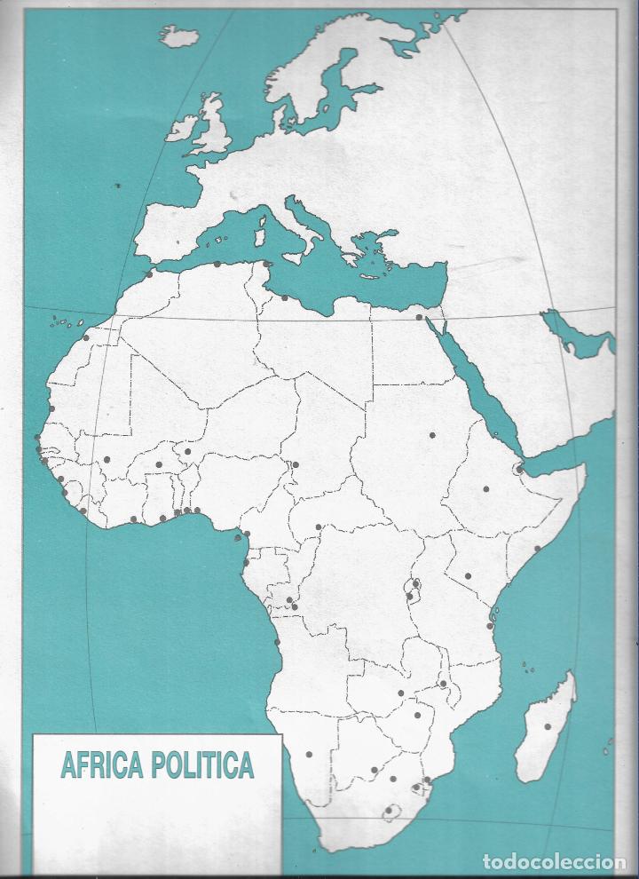 Mapas contempor&aacute;neos: LOTE DE CINCO MAPAS MUDOS ESCOLARES IGUALES - SALVATELLA - AFRICA POLITI