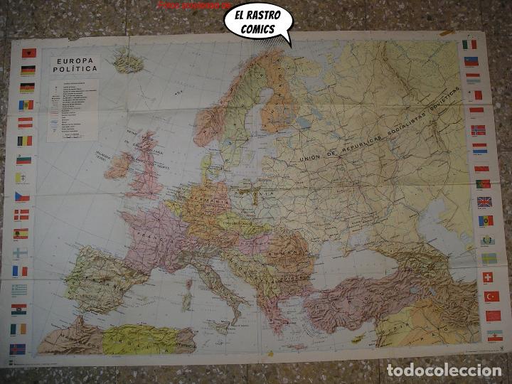 Mapas contempor&acirc;neos: Mapa Europa pol&iacute;tica, 120 x 78 cm., a&ntilde;o 1971, ed. Cartograf&iacute;a Aguilar, Transplastic (A) C8