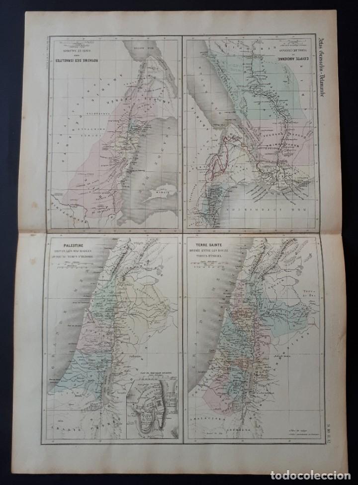 Mapas contempor&acirc;neos: MAPA- ATLAS GROSSELIN DELAMARCHE. EGYPTE ANCIENNE. ROYAUME DES ISRAELITES. TERRE SANTE. PALESTINE