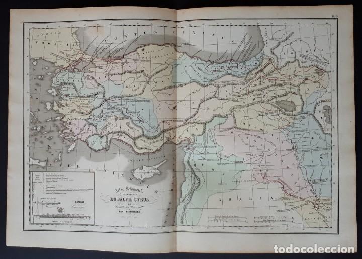 Mappe contemporanee: MAPAS- ATLAS DELAMARCHE EXP&Eacute;DITION DU JEUNE CYRUS. LITOGRAF&Iacute;A EN COLOR- 1883 (47,8 X 33CM)