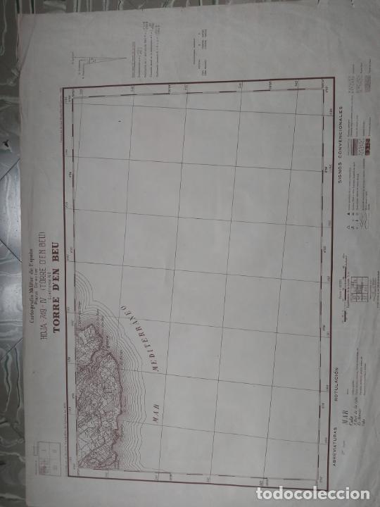 Mapas contempor&aacute;neos: Mapa del Servicio geogr&aacute;fico del Ej&eacute;rcito - Torre den Beu - 1950 - Foto 1