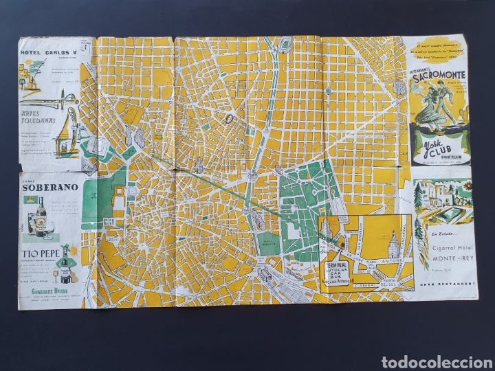 Contemporary maps: MAPA TIROSTICO DE MADRID. TRILINGUE. A&Ntilde;O 1960.