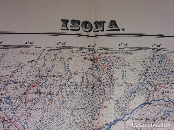 Mapas contempor&aacute;neos: MAPA DE ISONA (LERIDA), DIRECCION GENERAL DEL INSTITUTO GEOGRAFICO Y CATASTRAL, 2&ordf; EDICION 1950