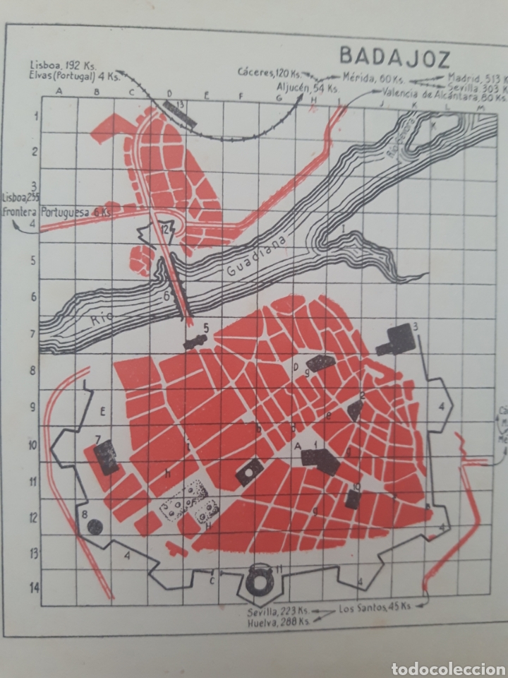 Mapas contempor&aacute;neos: Mapa plano vintage 50s Badajoz - Foto 2