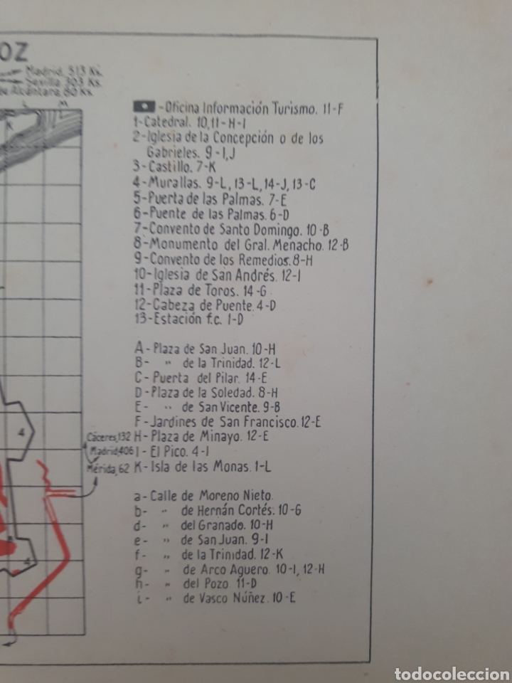 Mapas contempor&aacute;neos: Mapa plano vintage 50s Badajoz - Foto 3
