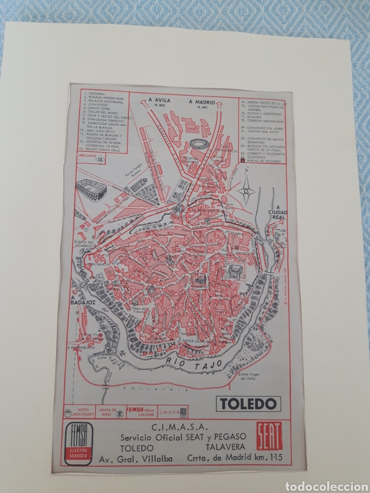 Mapas contempor&aacute;neos: Mapa plano vintage Toledo - Foto 1