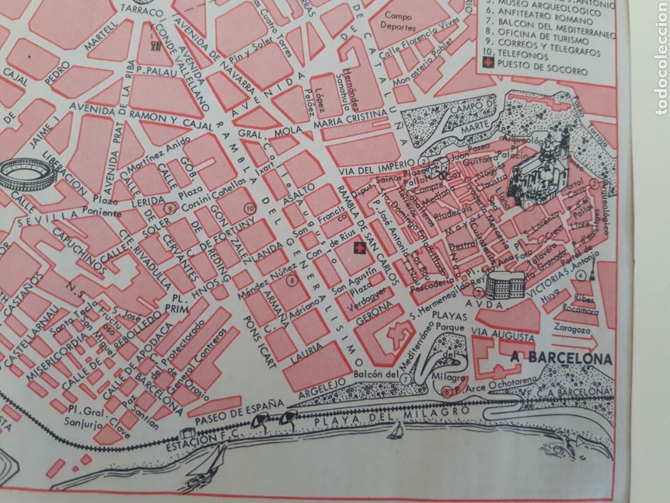 Mapas contempor&aacute;neos: Mapa plano vintage Tarragona - Foto 2