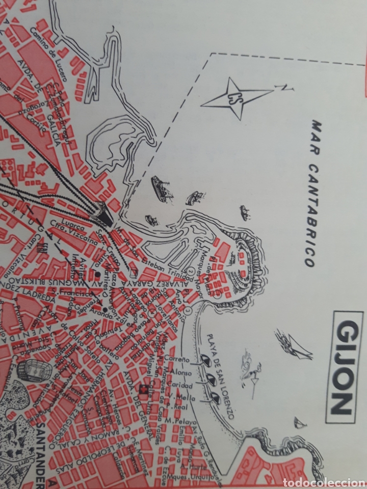 Mapas contempor&aacute;neos: Mapa plano vintage Gij&oacute;n - Foto 2