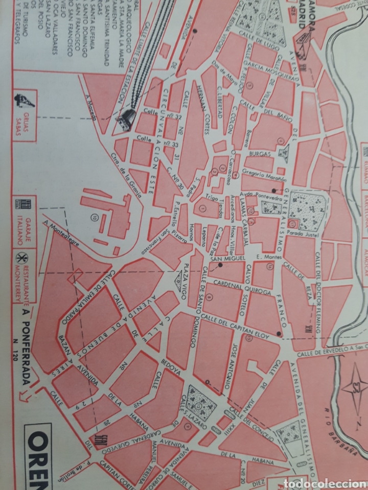 Mapas contempor&aacute;neos: Mapa plano vintage Orense - Foto 2