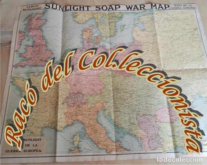 Mapas contempor&aacute;neos: MAPA DE LA GUERRA EUROPEA, JABON SUNLIGHT, JB & CO.,