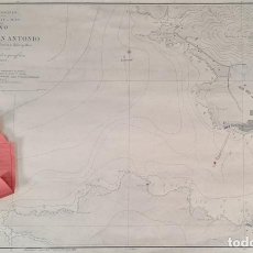 Mapas contemporáneos: MAPA COSTERO. PLANO DEL PUERTO DE SAN ANTONIO. ISLAS BALEARES. 1899.