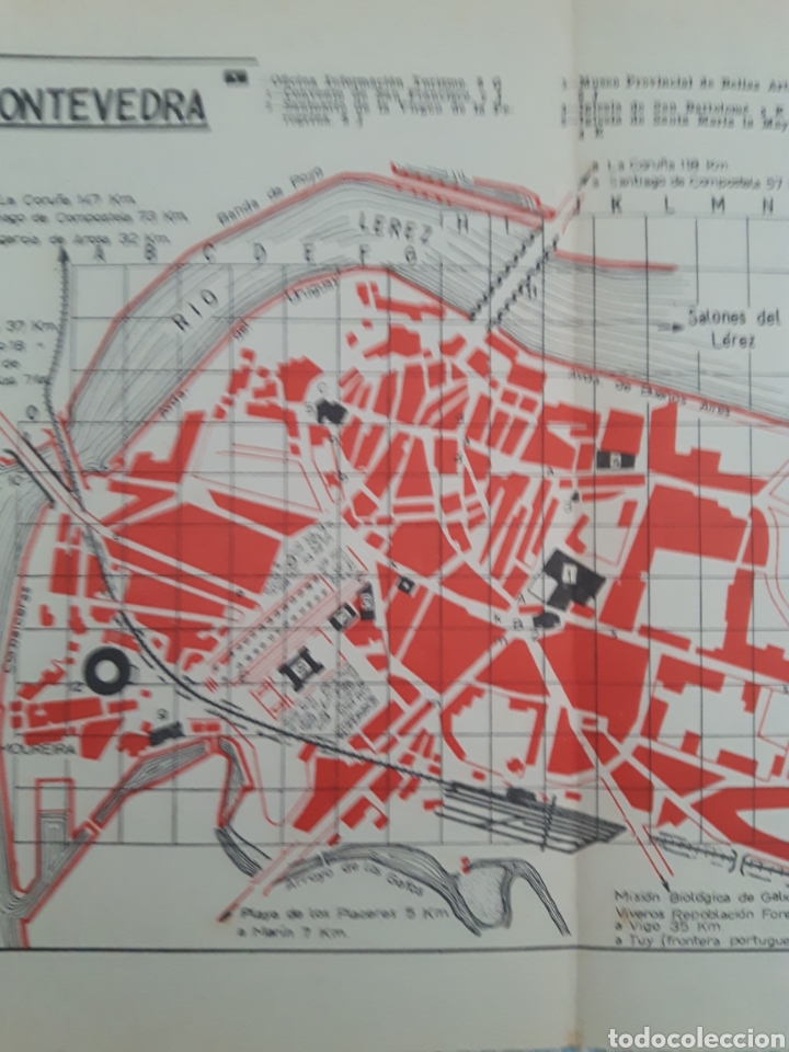 Mapas contempor&aacute;neos: Mapa vintage 50s Pontevedra - Foto 2