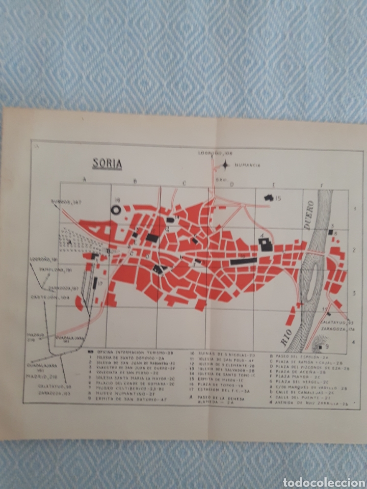 Mapas contempor&aacute;neos: Mapa plano vintage 50s Soria - Foto 1