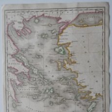 Mapas contemporáneos: ANTIGUO MAPA MAR EGEO 1821 / INSULAE MARIS AEGAEI - PUBLISHED BY LONGMAN, HURST, REES, ORME & BRO.... Lote 266059848