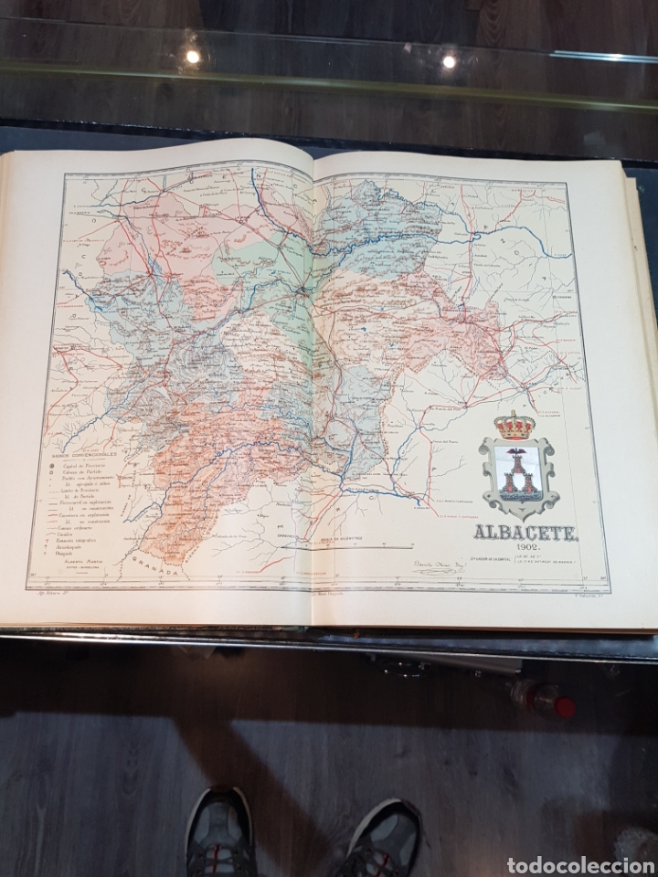 Mapas contempor&aacute;neos: Antiguo plano de Albacete 1902 37 x 51 cm