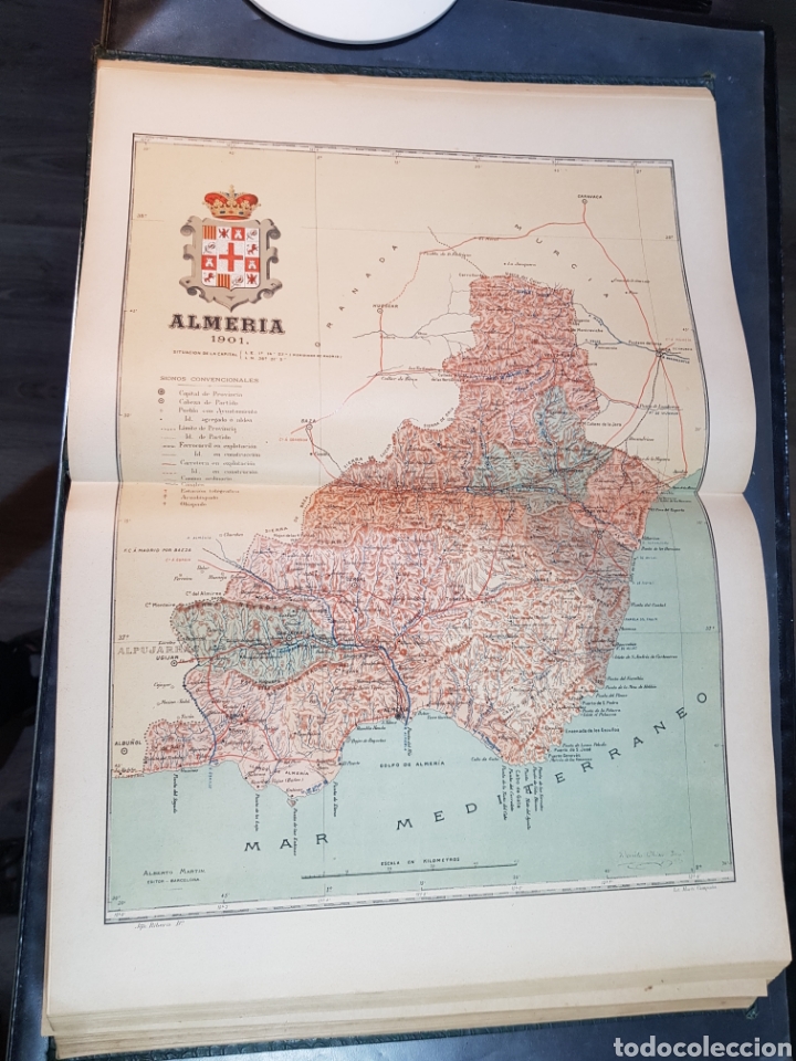 Mapas contempor&aacute;neos: Antiguo plano de Almer&iacute;a 1901 medidas 37 x 51