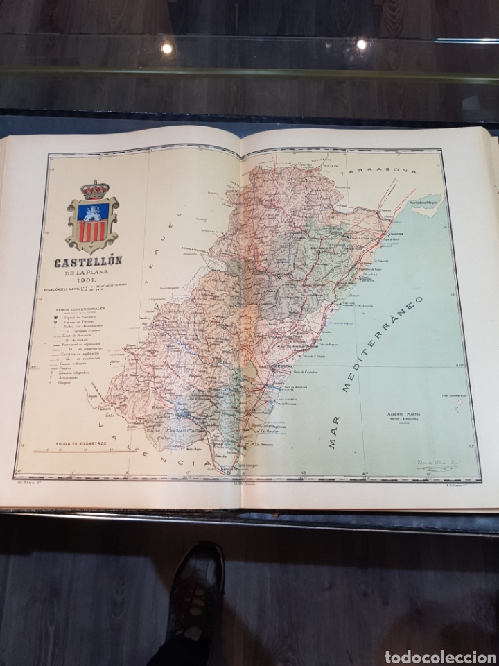 Mapas contempor&aacute;neos: Antiguo plano de Castell&oacute;n de la Plana a&ntilde;o 1901 medidas 37 x 51