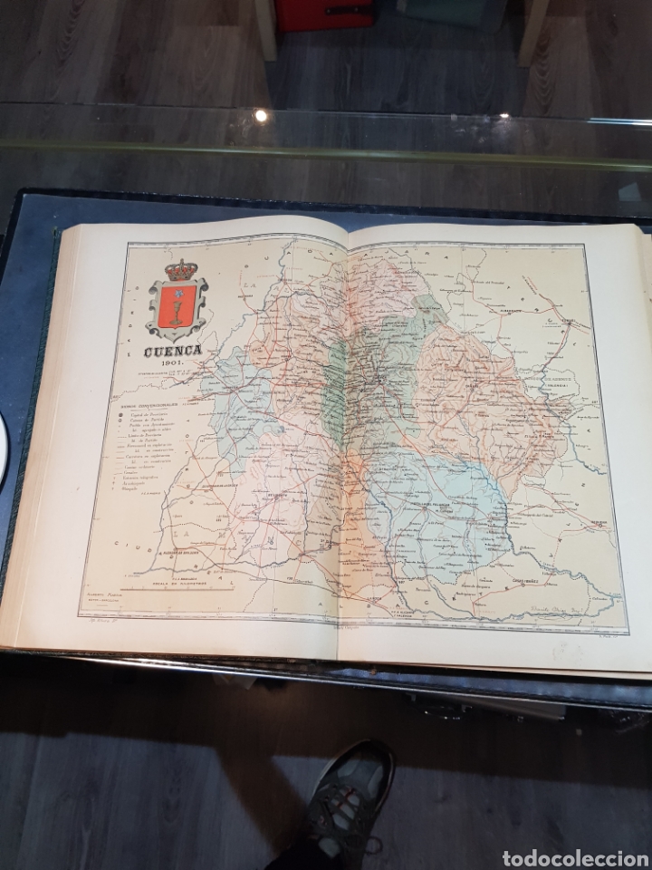 Mapas contempor&aacute;neos: Antiguo plano de Cuenca a&ntilde;o 1901 medidas 37 x 51